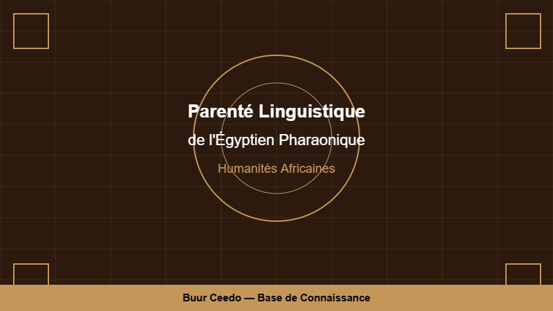 Parenté Linguistique de l'Égyptien Phara