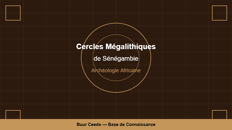 Les Cercles Mégalithiques de Sénégambie 